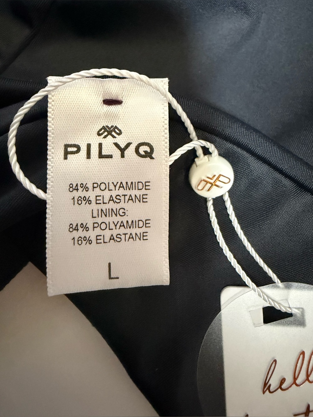 PilyQ Plume Black Reversible Wave Gwen Metallic One Piece Swimsuit NWT Large - Picture 8 of 10